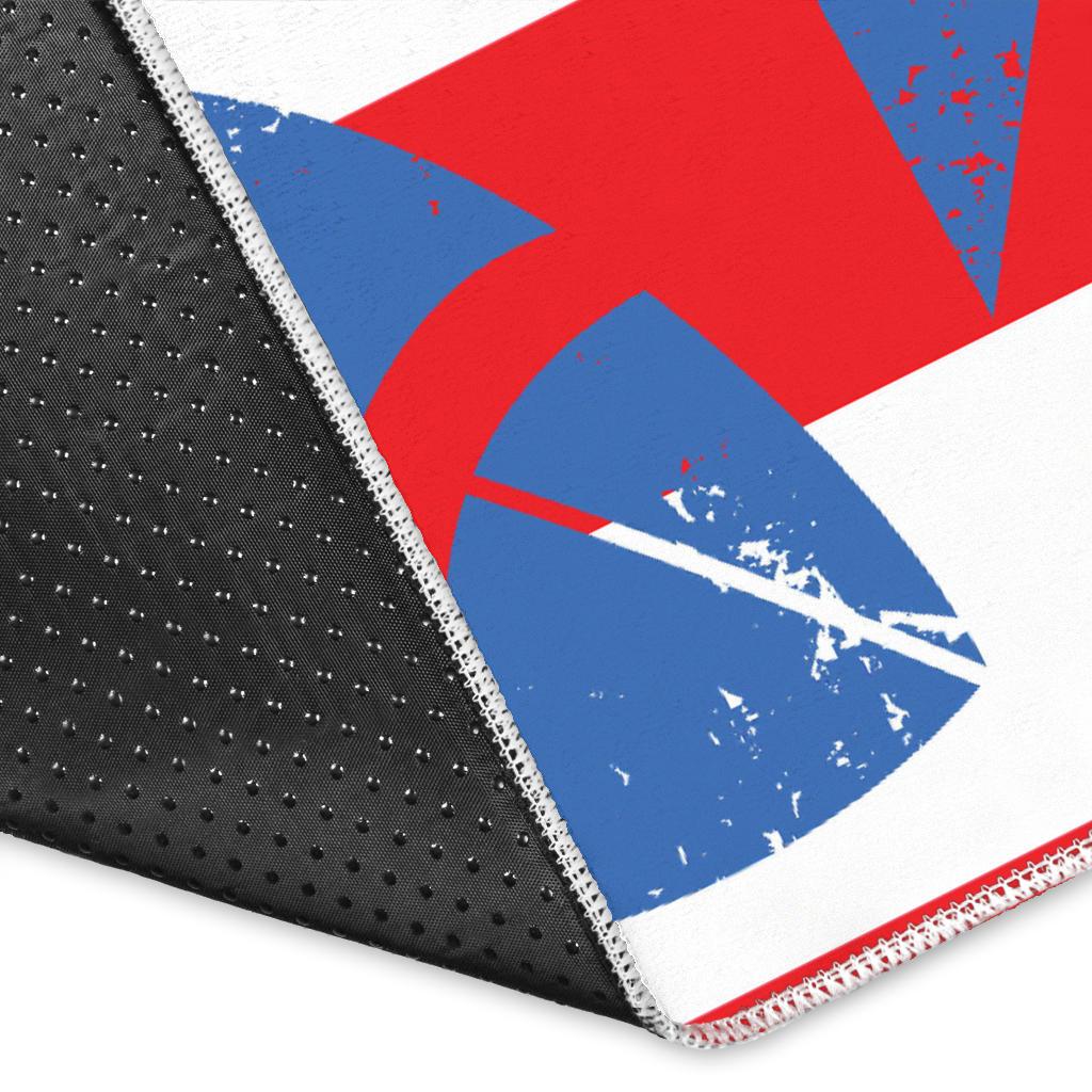 American football ball star stripes pattern Area Rug
