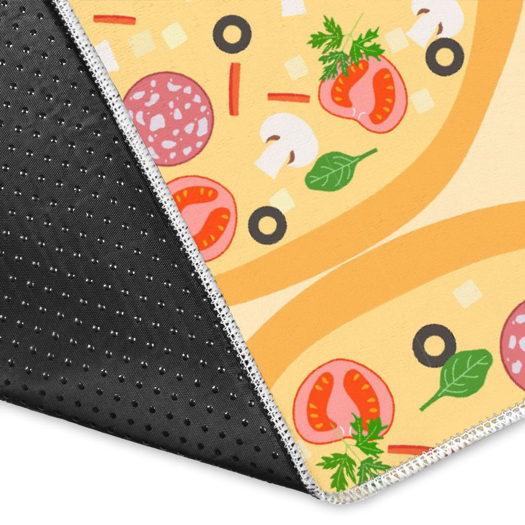 Pizza Theme Pattern Area Rug