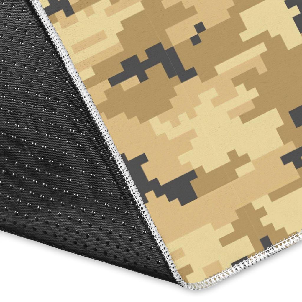 Sand Camo Camouflage Pattern Area Rug