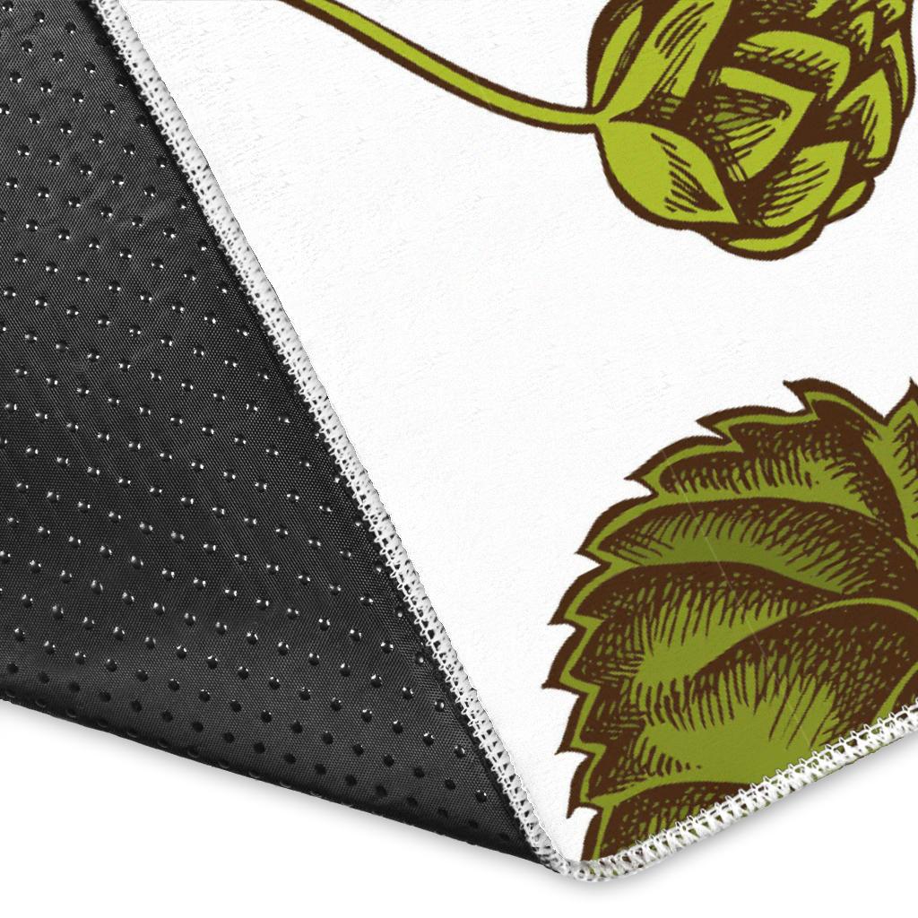 Hop Leaves Pattern Area Rug