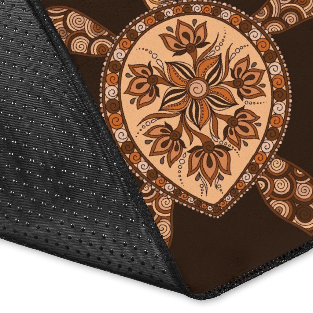 Tribal Sea Turtle Pattern Print Design T09 Area Rugs