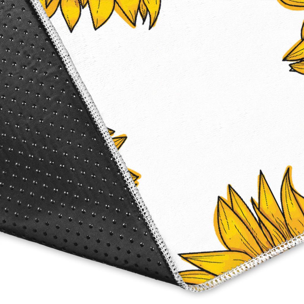 sunflowers design pattern Area Rug