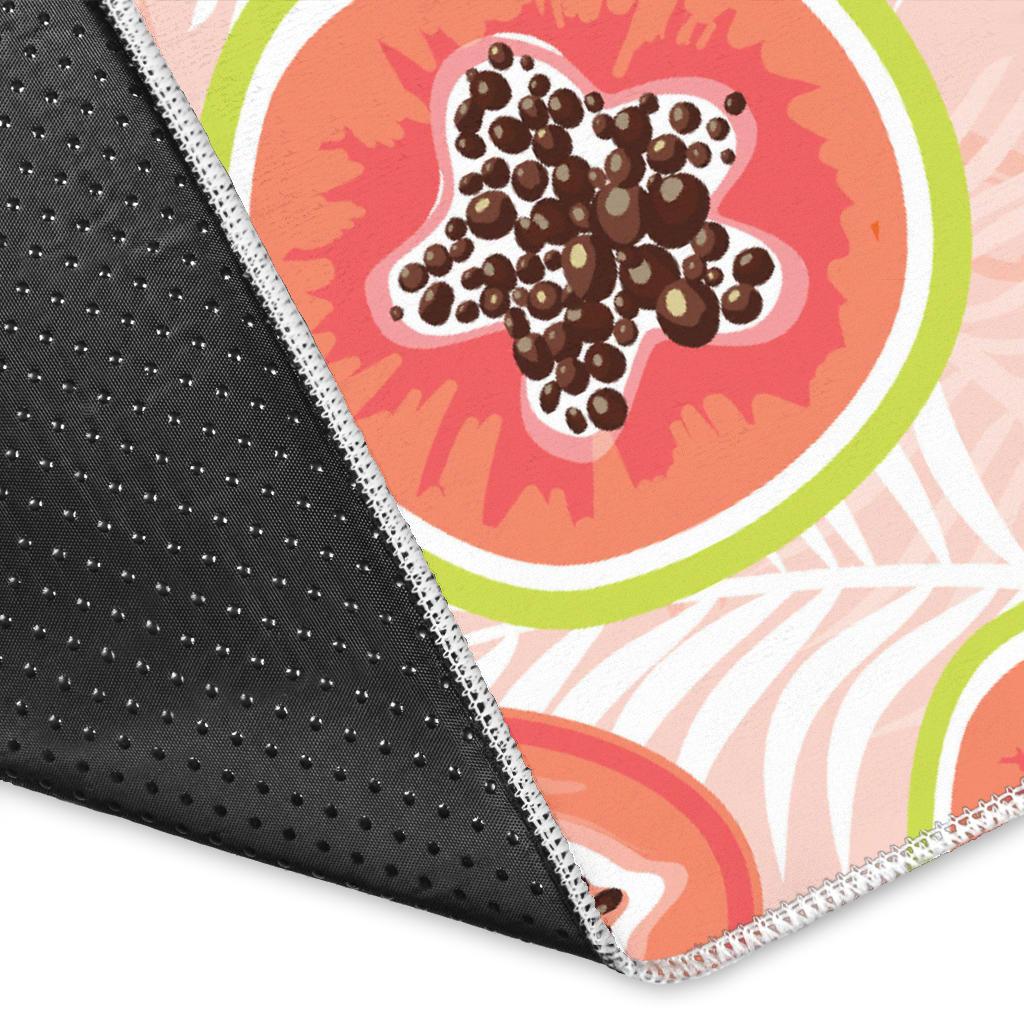 papaya leaves pattern Area Rug
