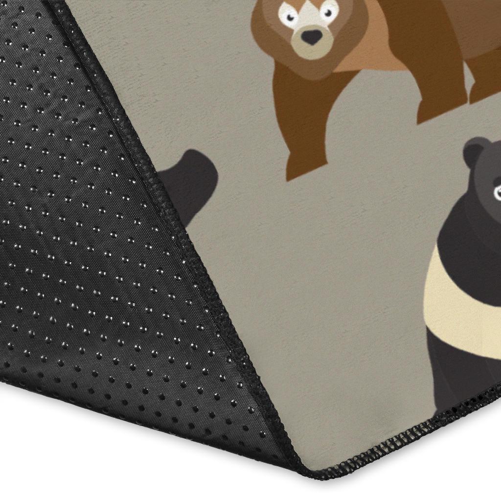 Bear Pattern Print Design BE03 Area Rugs
