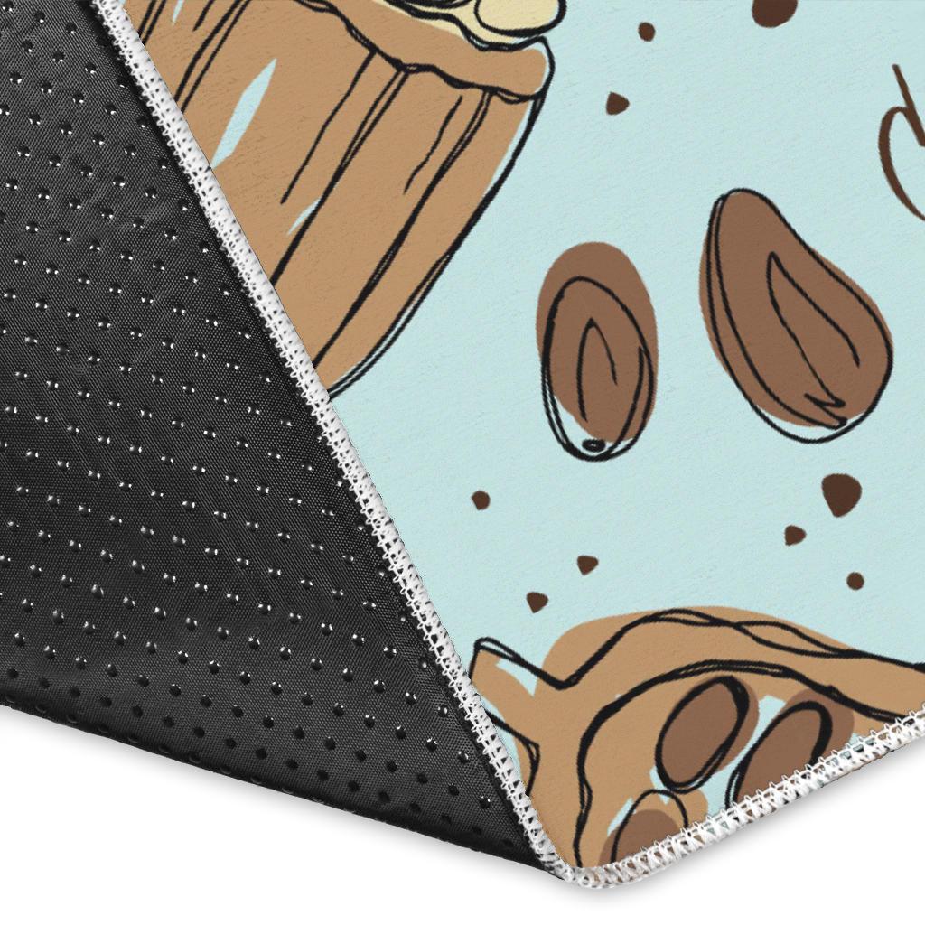Hand Drawn Cocoa Pattern Area Rug