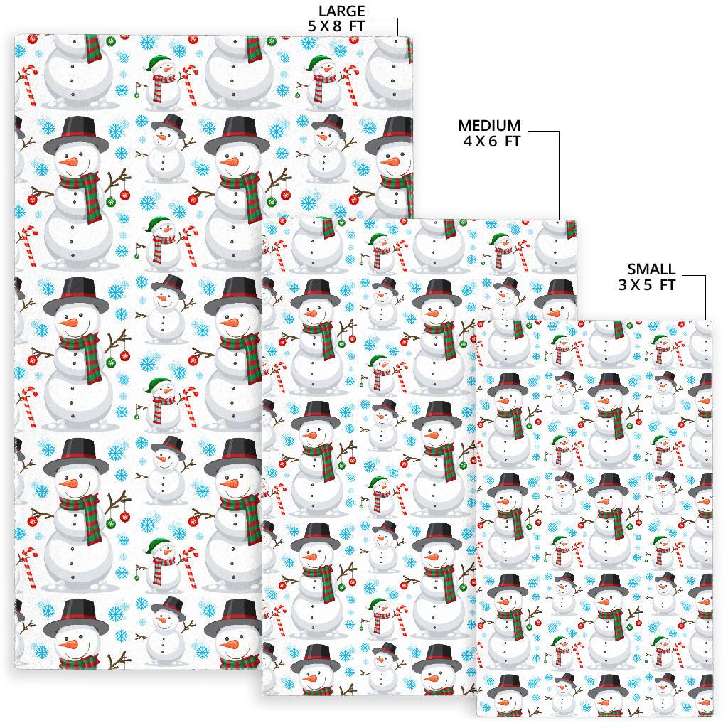 Snowman Pattern Background Area Rug