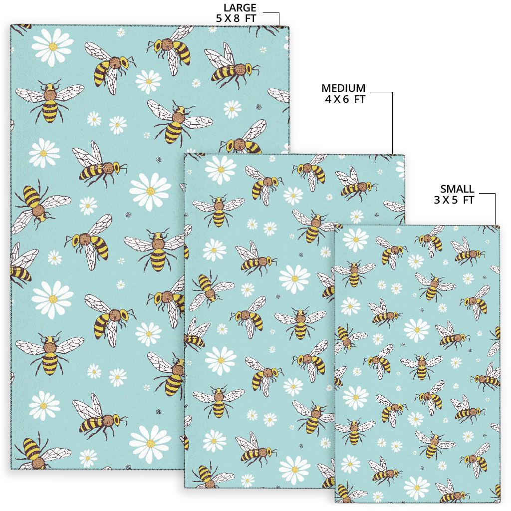 Bee Pattern Print Design BEE010 Area Rugs