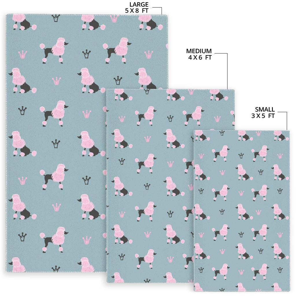poodle dog pattern Area Rug