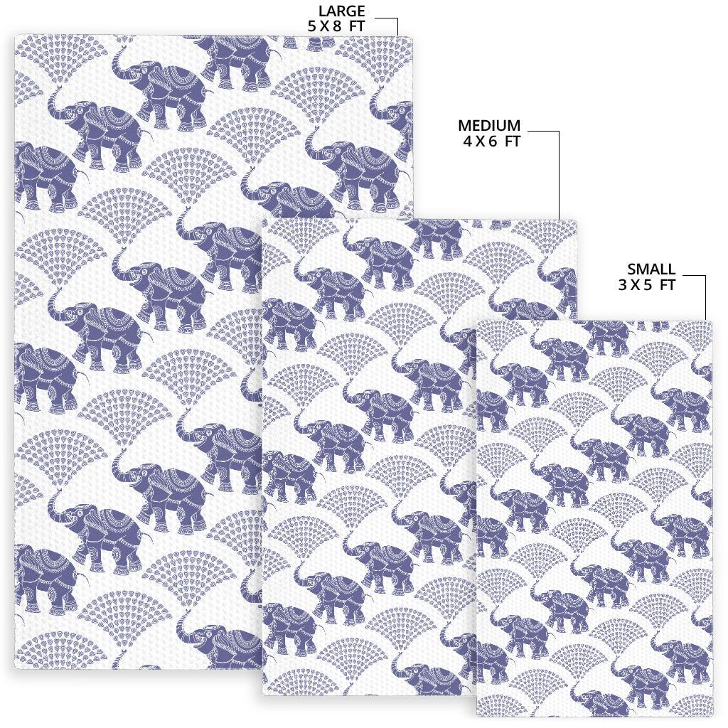 Elephant Pattern Background Area Rug