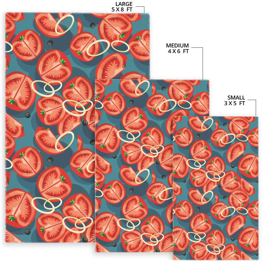 Tomato Pattern Background Area Rug