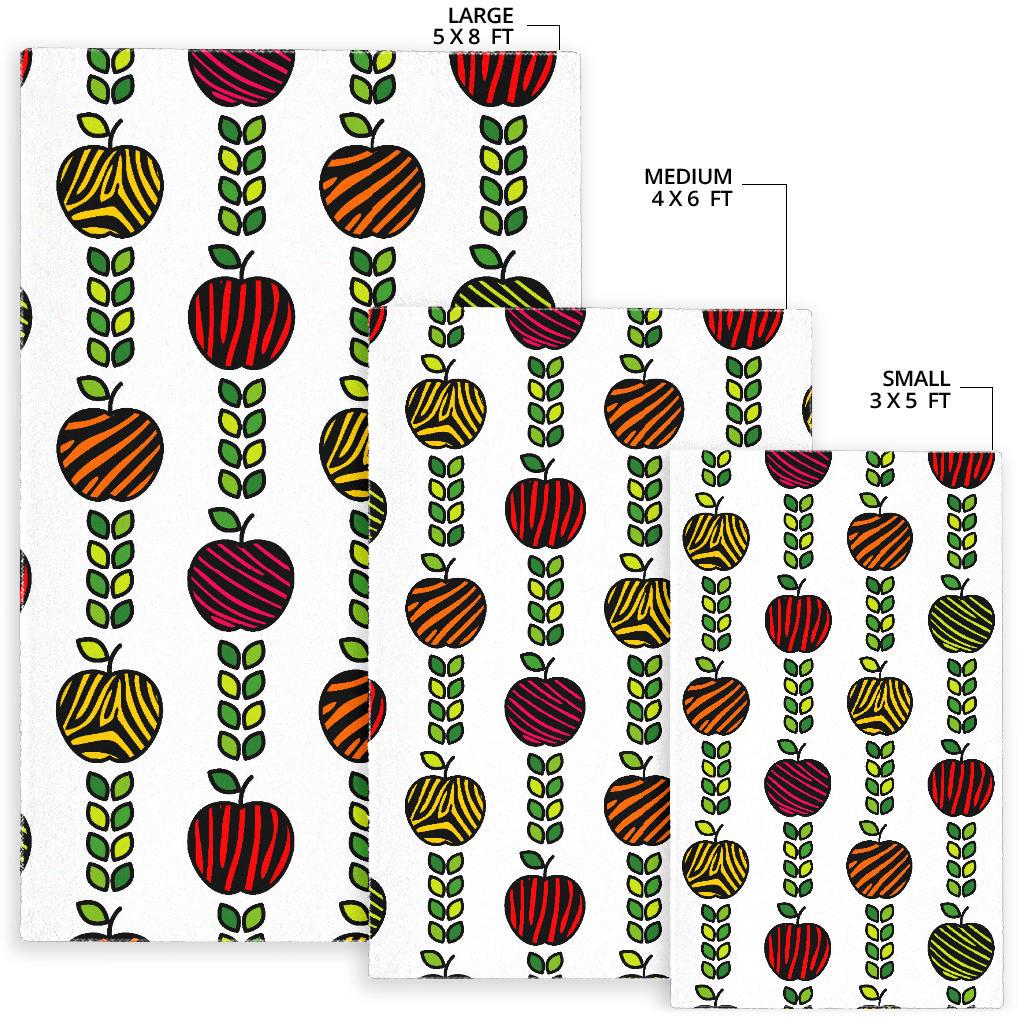 colorful apples leave zebra stripe Area Rug