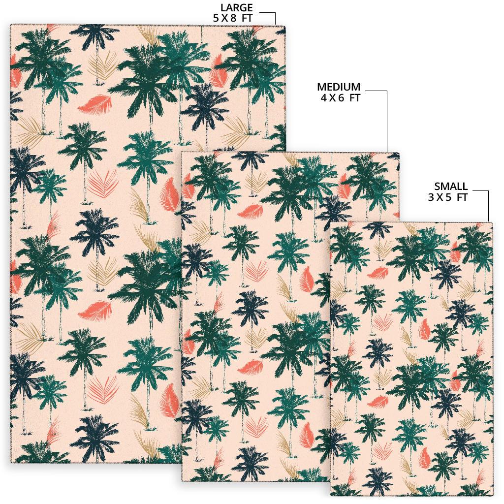 Palm Tree Pattern Print Design PT014 Area Rugs
