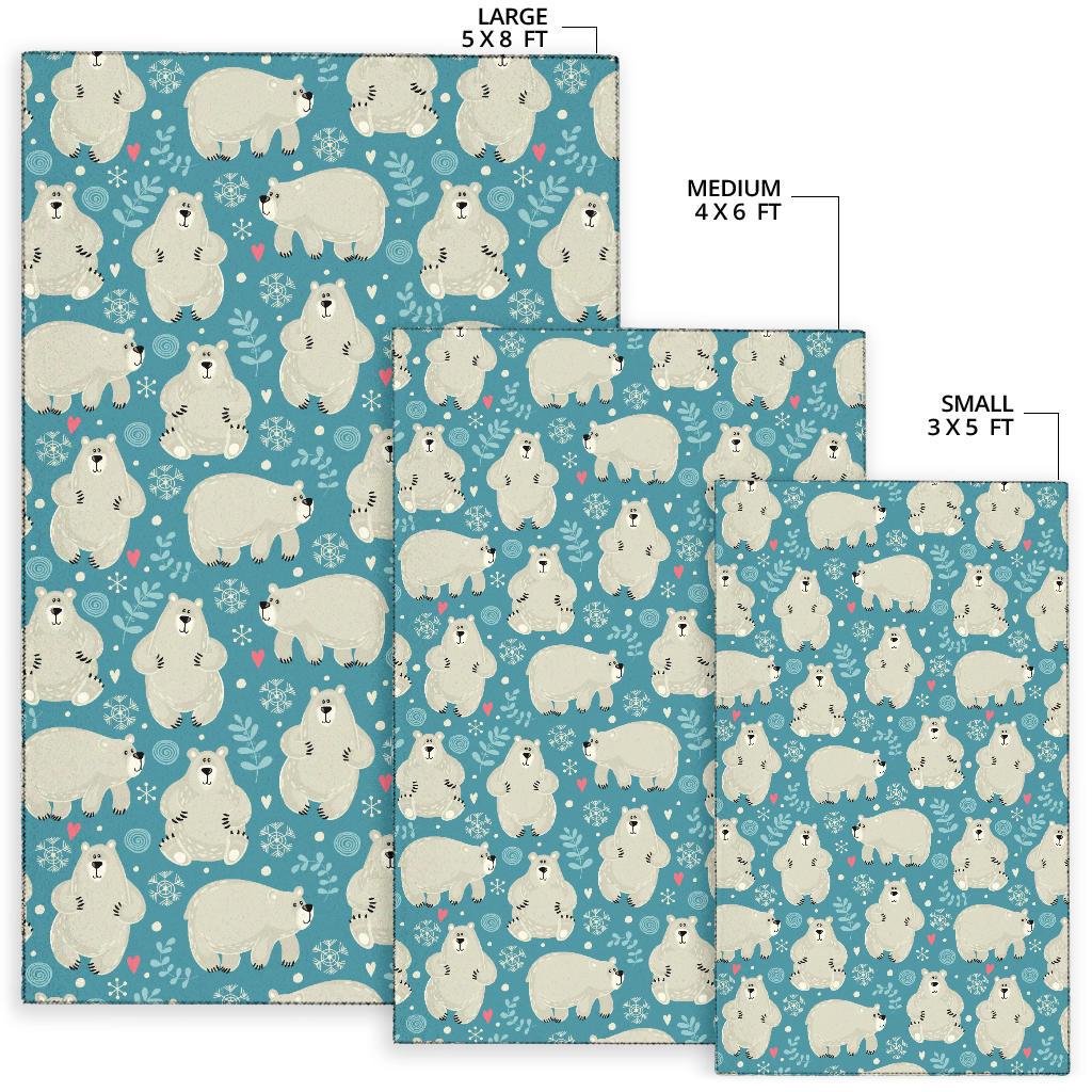 Bear Pattern Print Design BE04 Area Rugs