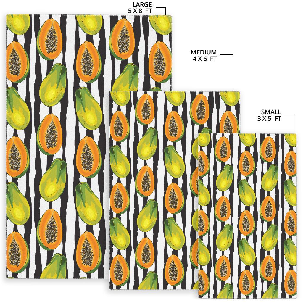 papaya design pattern Area Rug