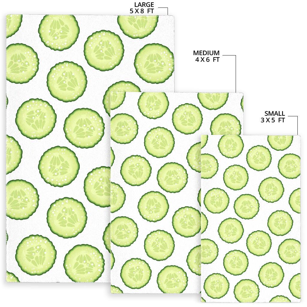 Cucumber slices pattern Area Rug