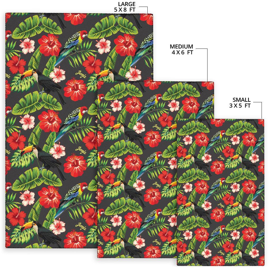 Tropical Flower Pattern Print Design TF04 Area Rugs