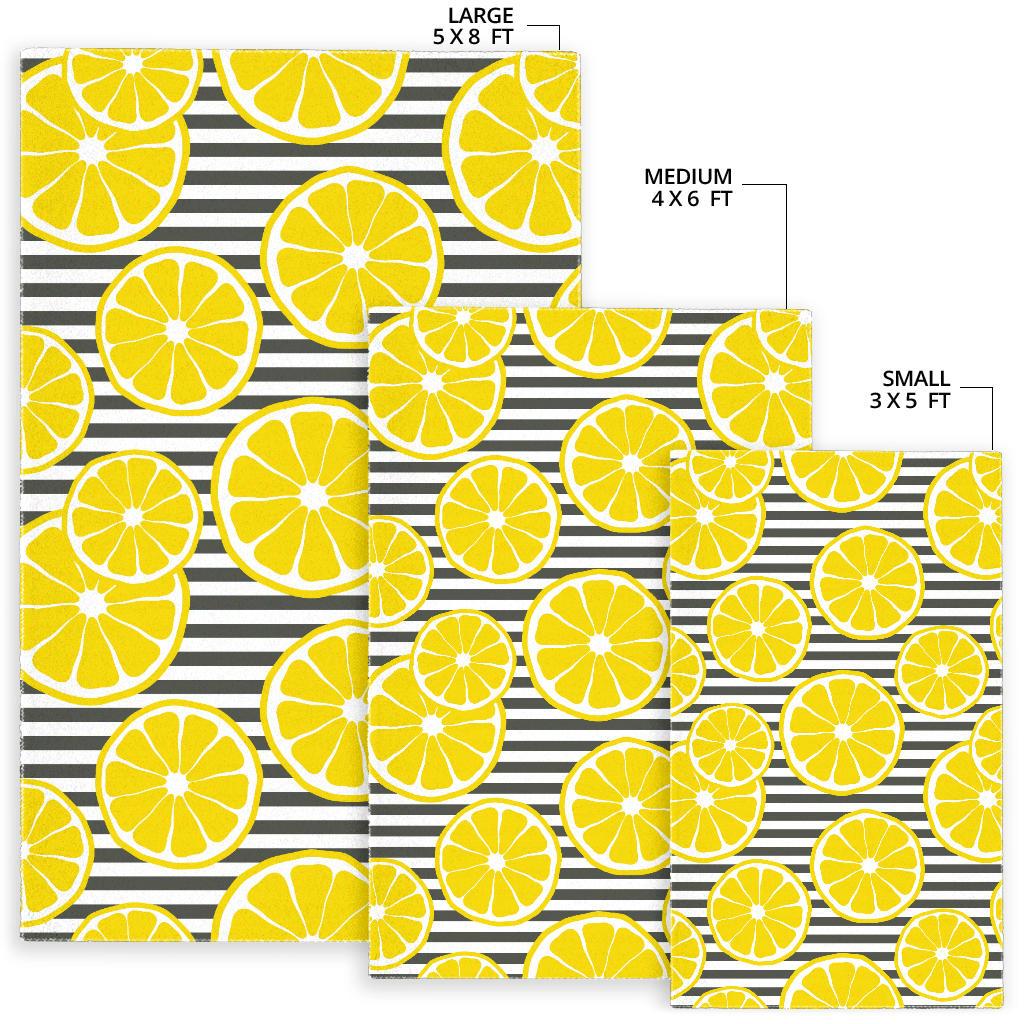 slice of lemon design pattern Area Rug