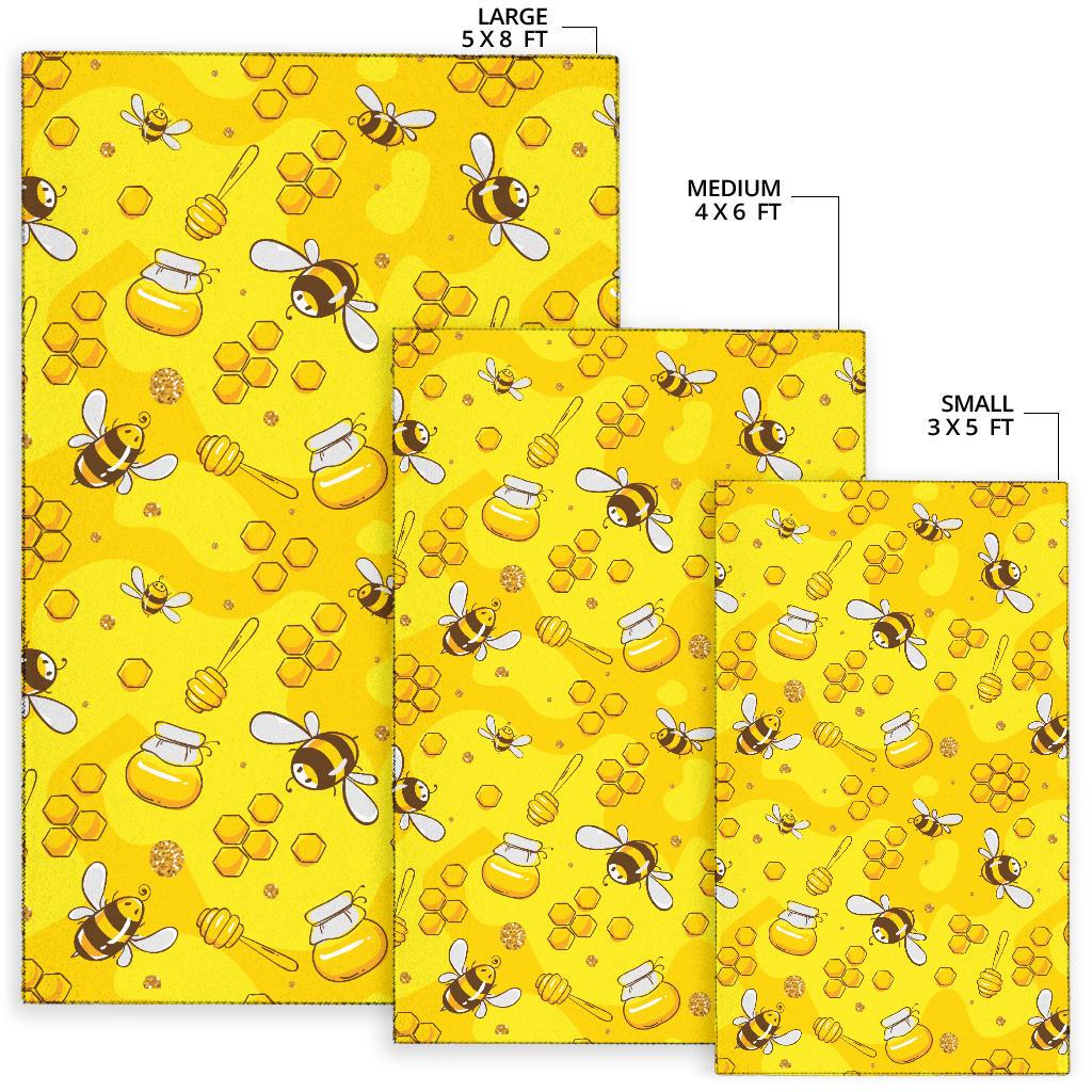 Bee Pattern Print Design BEE01 Area Rugs