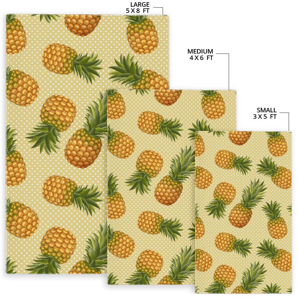 Pineapple Pattern Pokka Dot Background Area Rug