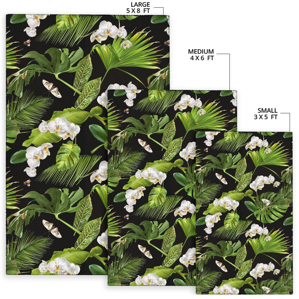 Tropical Flower Pattern Print Design TF026 Area Rugs
