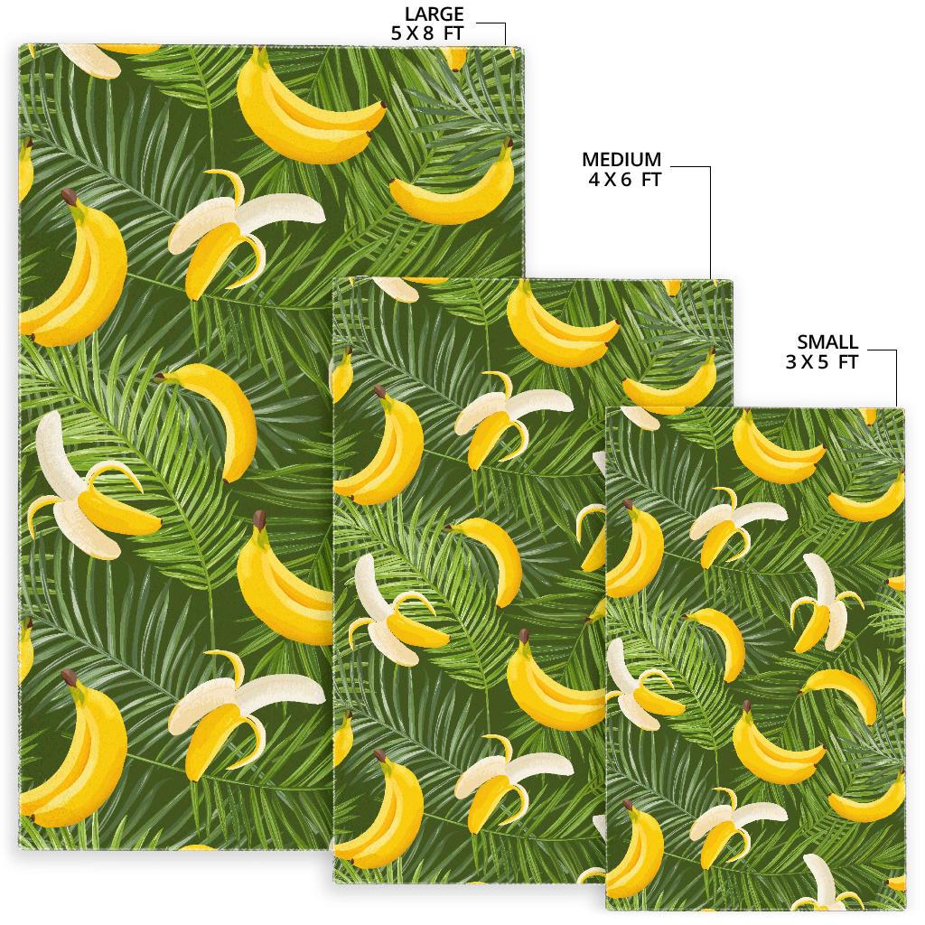Banana Palm Leaves pattern Area Rug