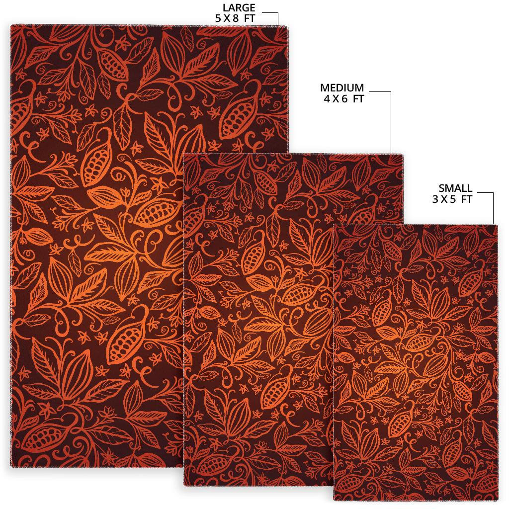 Cocoa beans tribal polynesian pattern Area Rug