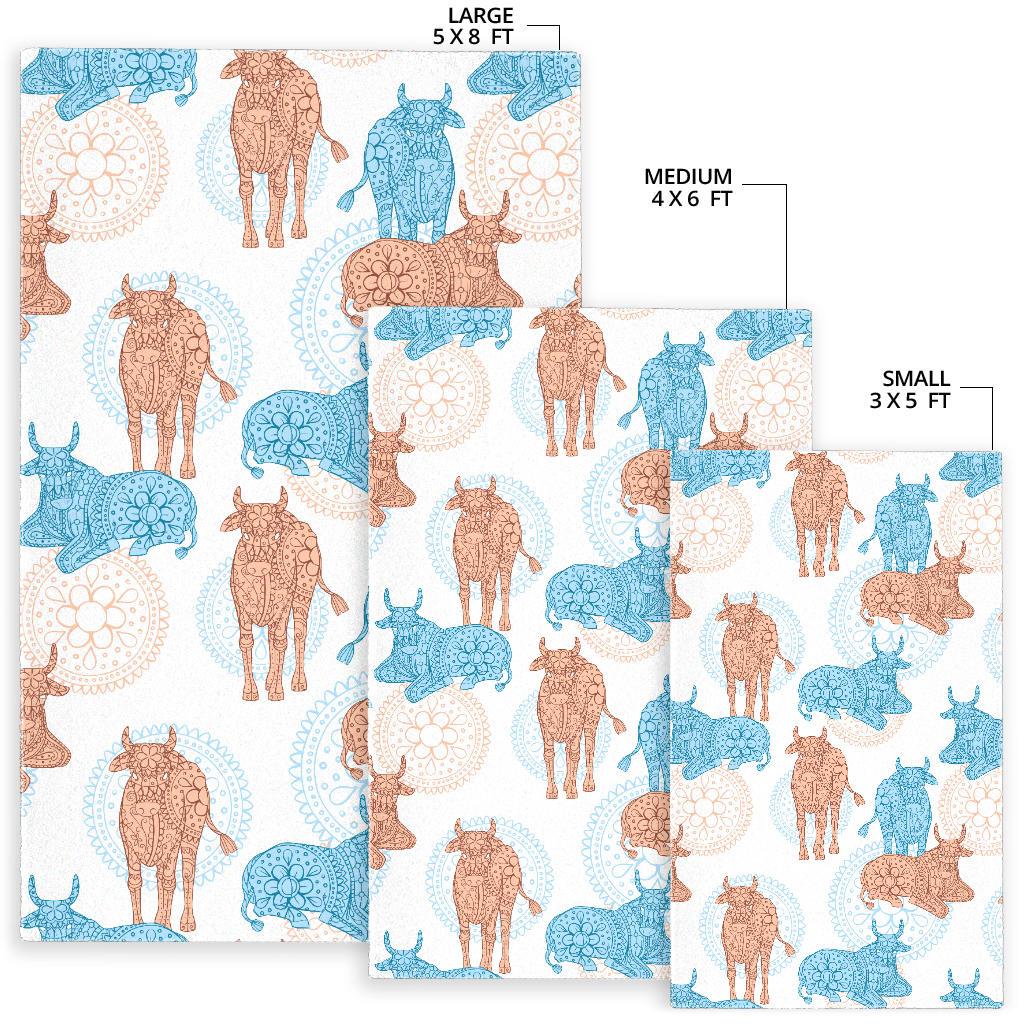 Cow Tribal Pattern Area Rug