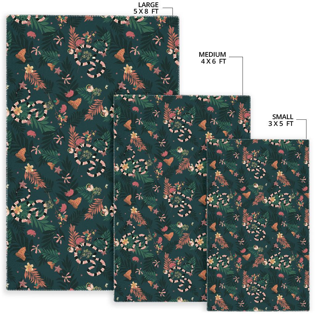 Snake forest pattern Area Rug