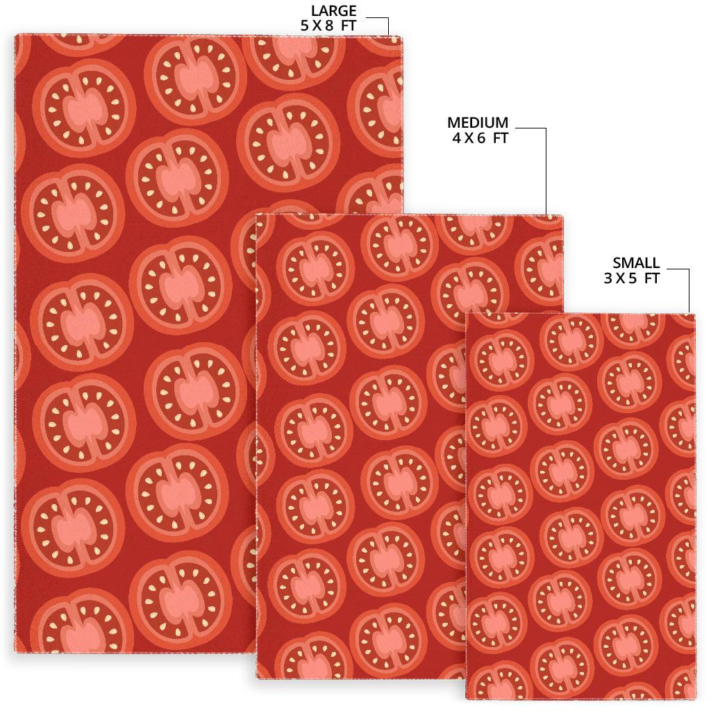 Sliced Tomato Pattern Area Rug