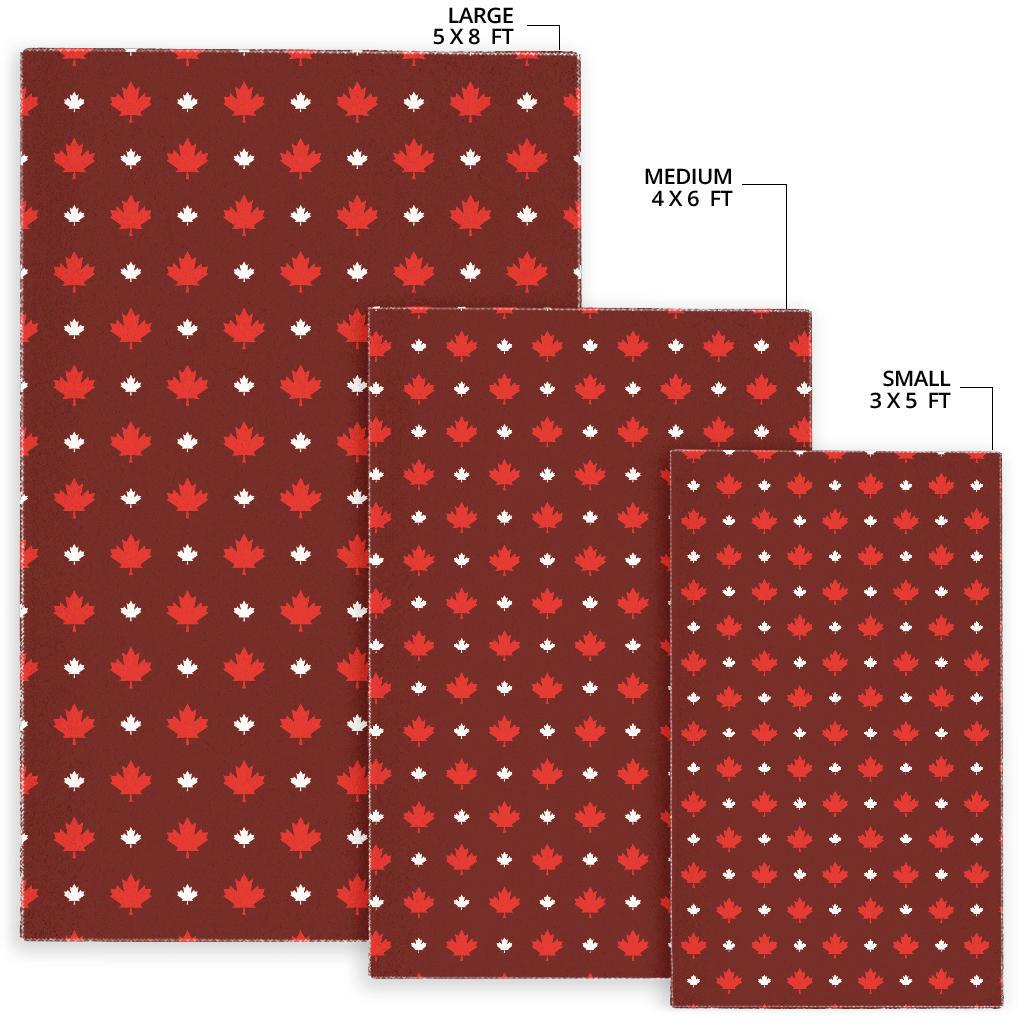 Canadian Maple Leaves Pattern background Area Rug