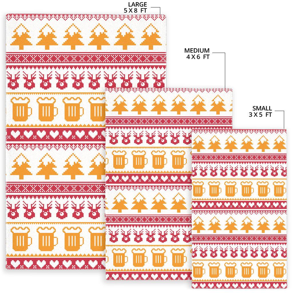 Beer Sweater Printed Pattern Area Rug