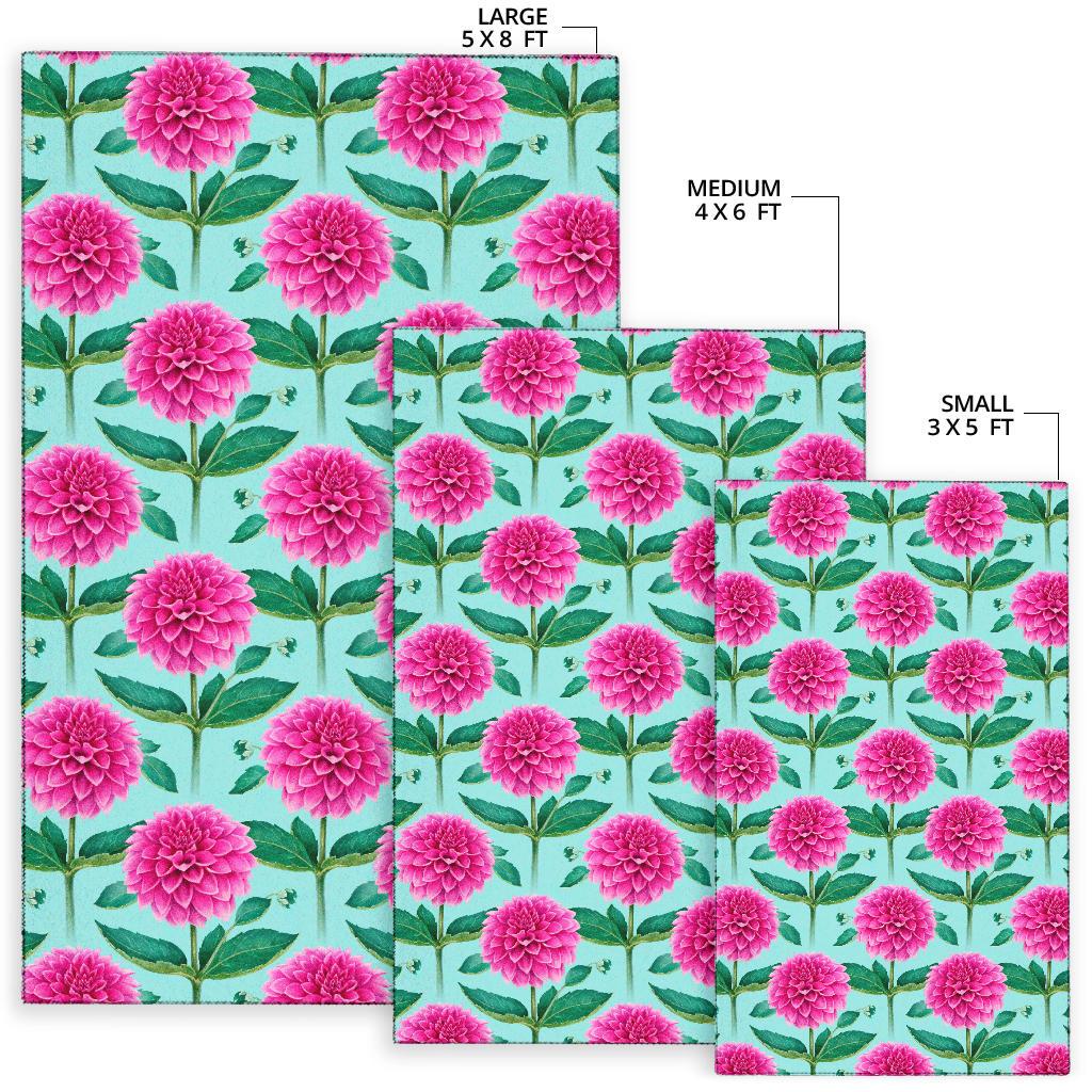 Dahlia Pattern Print Design DH08 Area Rugs
