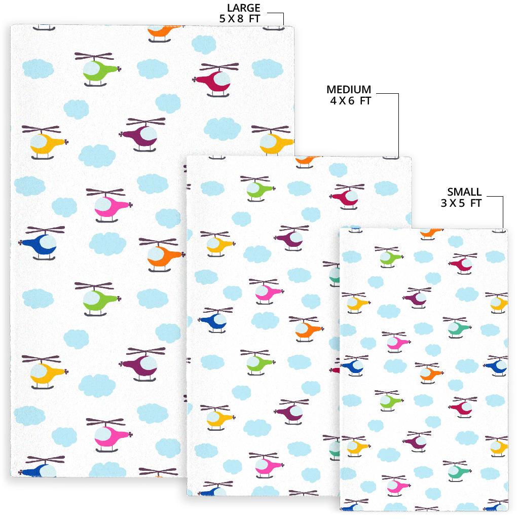 Helicopter Could Pattern Area Rug