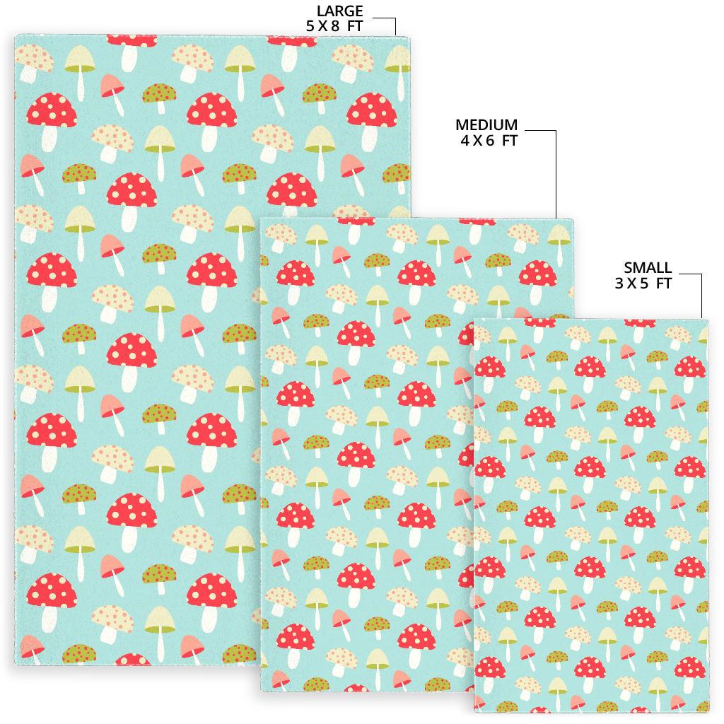 Mushroom Pattern Background Area Rug