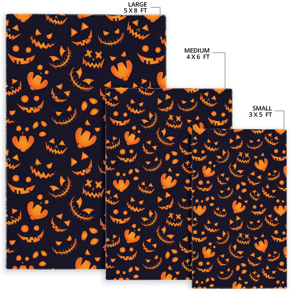 Halloween pattern Pumpkin background Area Rug