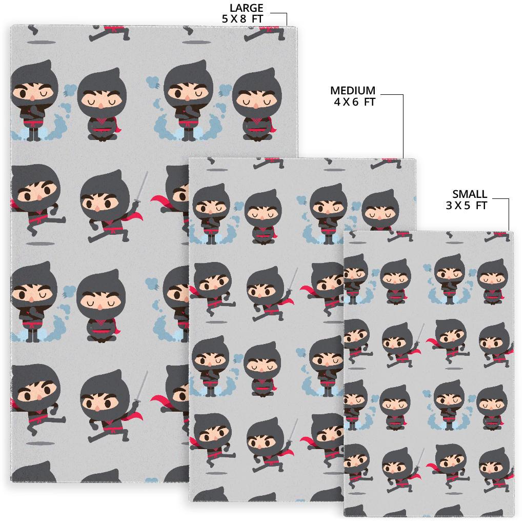 Cute ninja pattern Area Rug