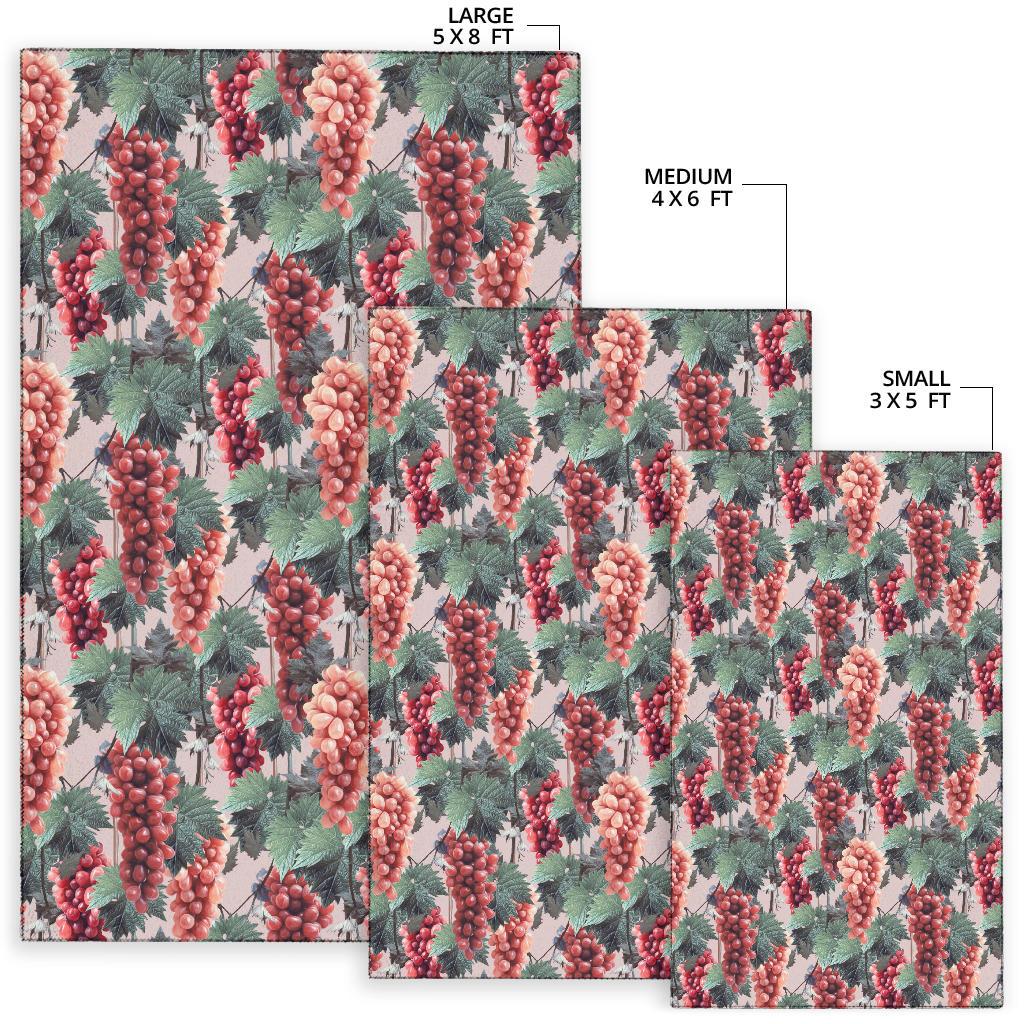Grape Pattern Print Design GP01 Area Rugs