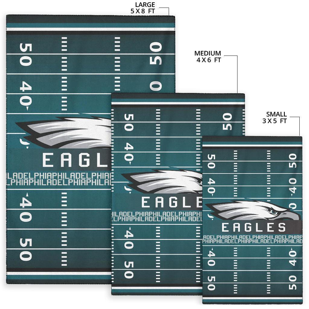 Eagles Football Field Area Rug