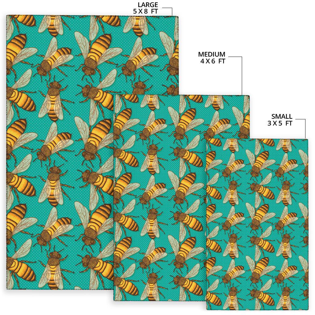 Bee Pattern Print Design BEE04 Area Rugs
