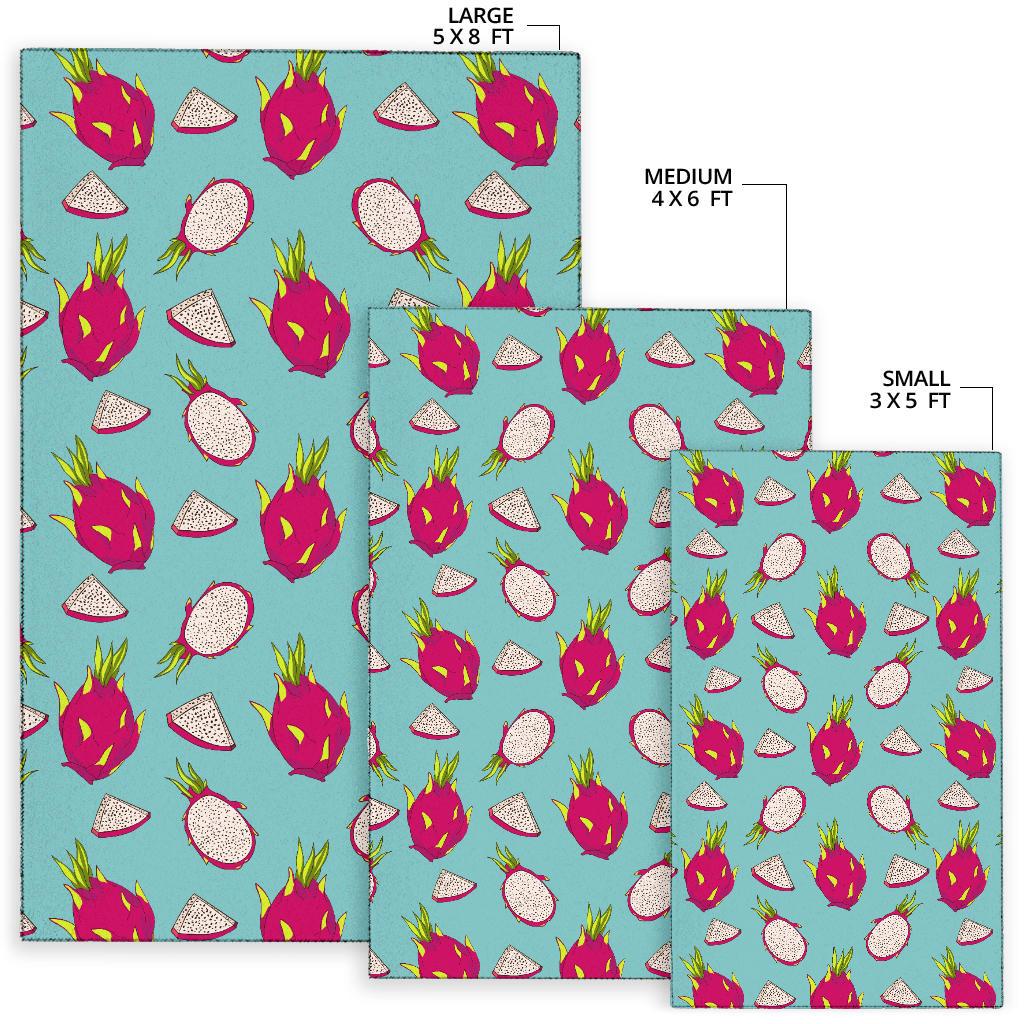 Dragonfruit Pattern Print Design DF01 Area Rugs