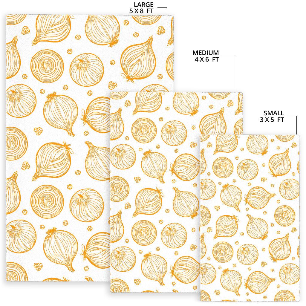 hand drawn onion pattern Area Rug