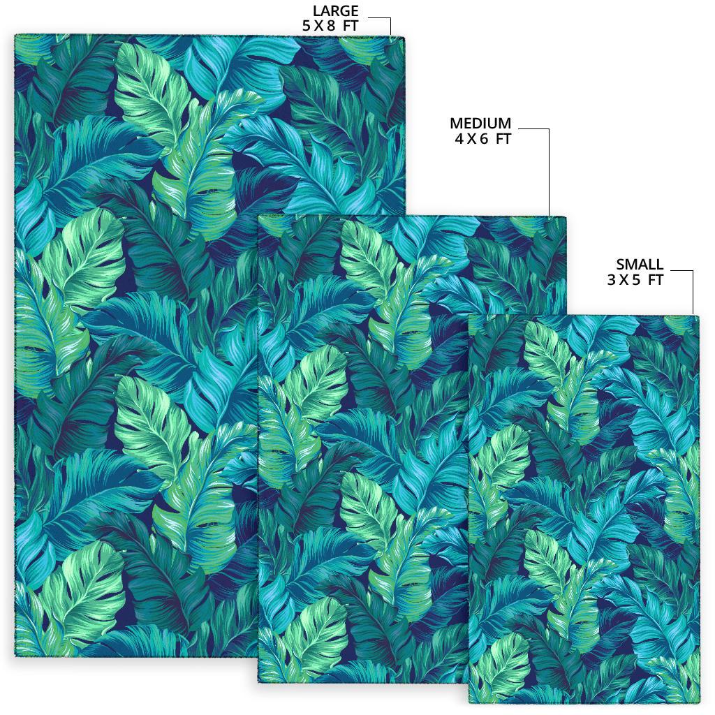 Banana Leaf Pattern Print Design BL05 Area Rugs