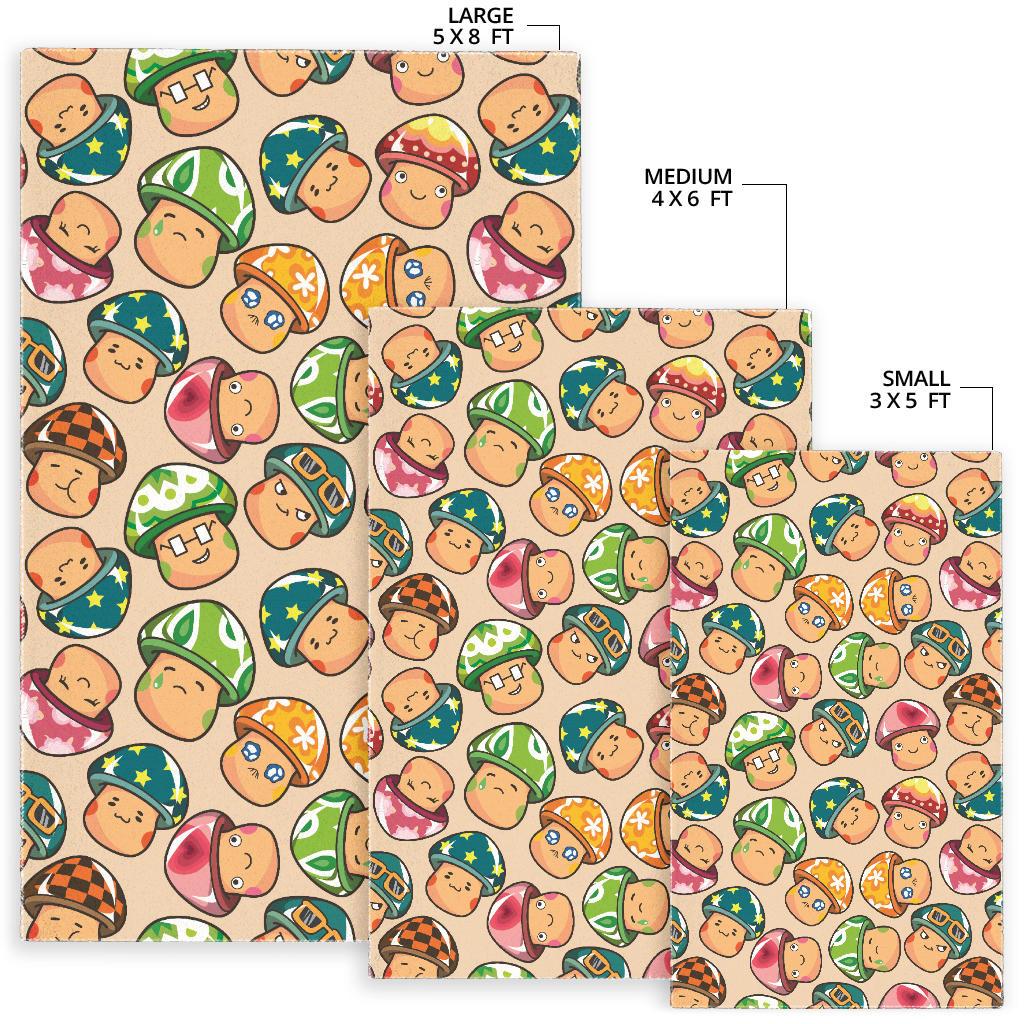 Mushroom Pattern Area Rug