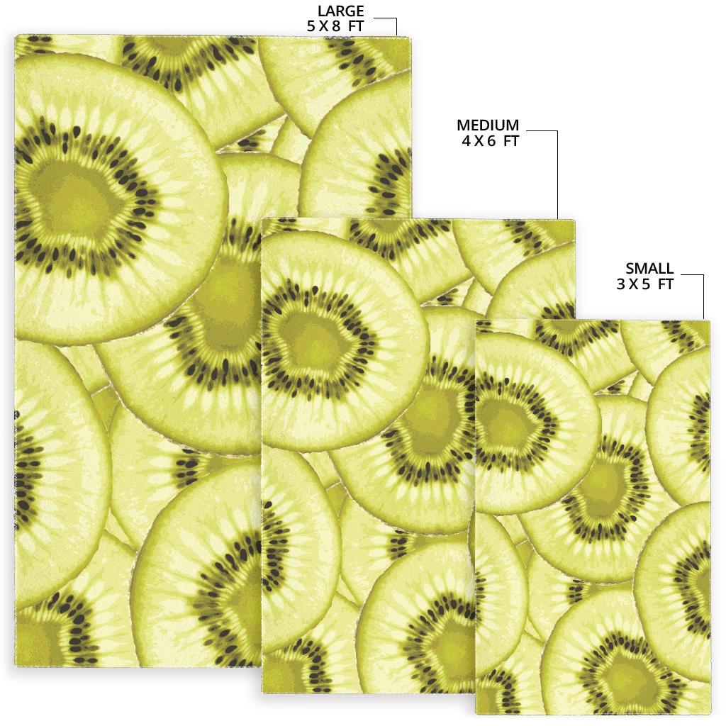 Sliced kiwi pattern Area Rug