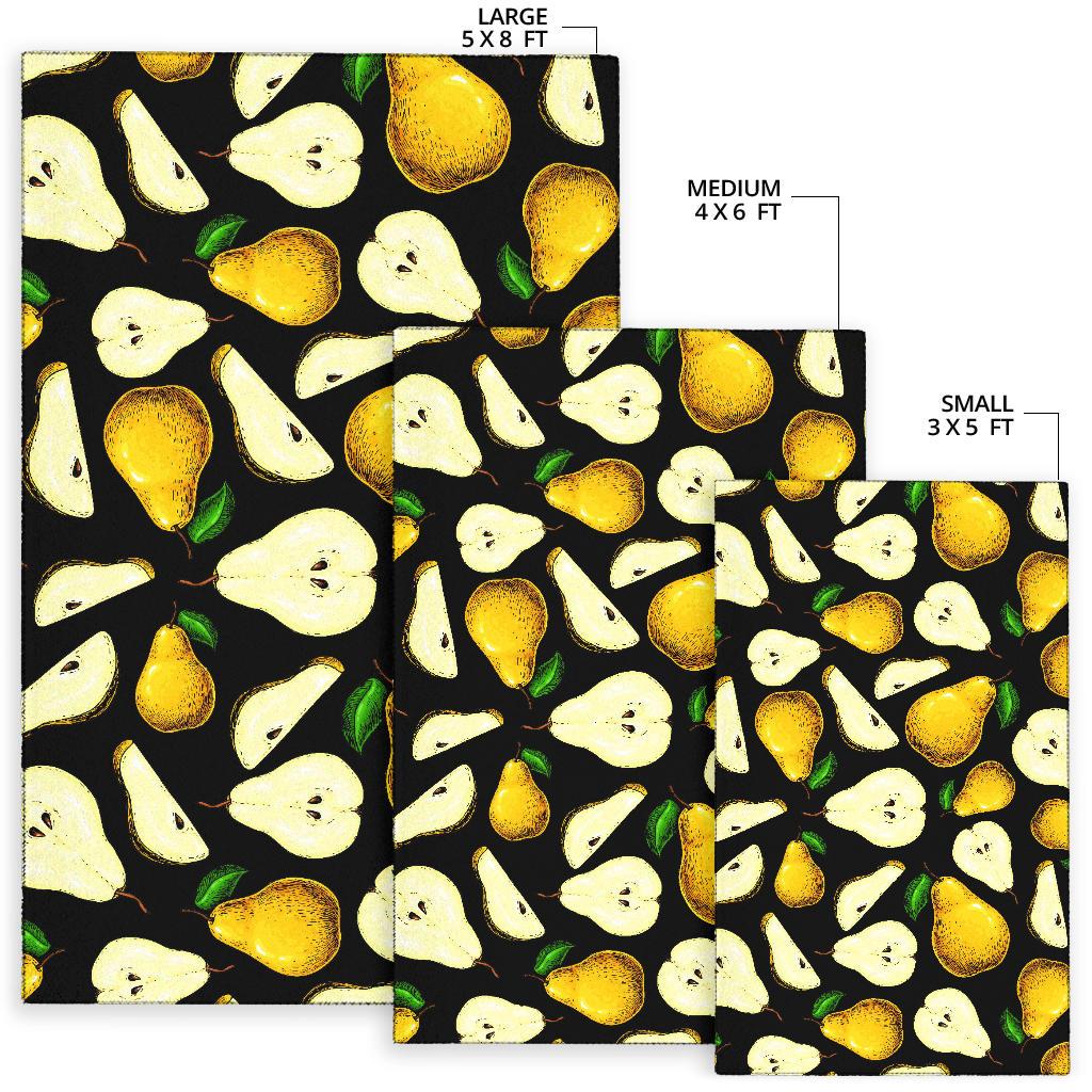 Pear Pattern Print Design PE01 Area Rugs