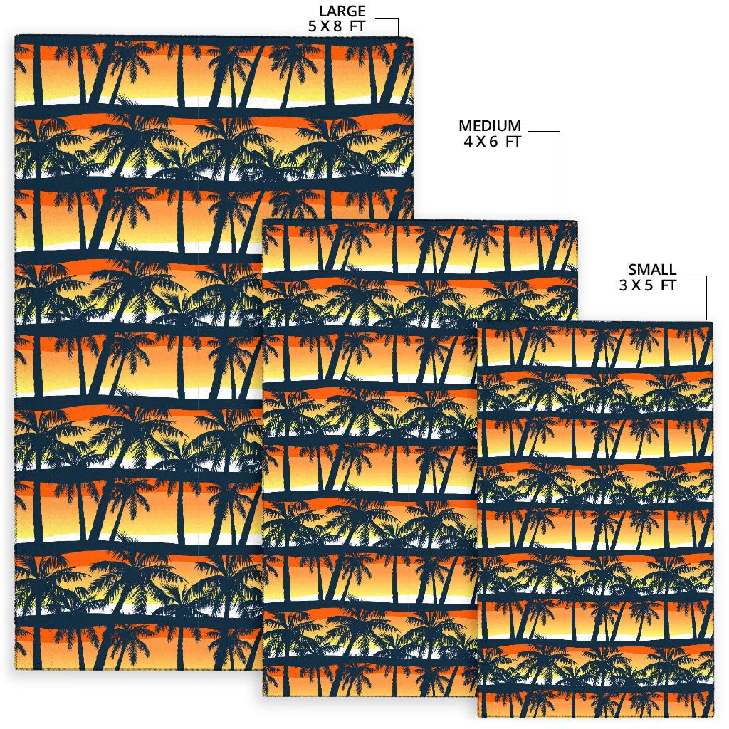 Palm Tree Pattern Print Design PT011 Area Rugs