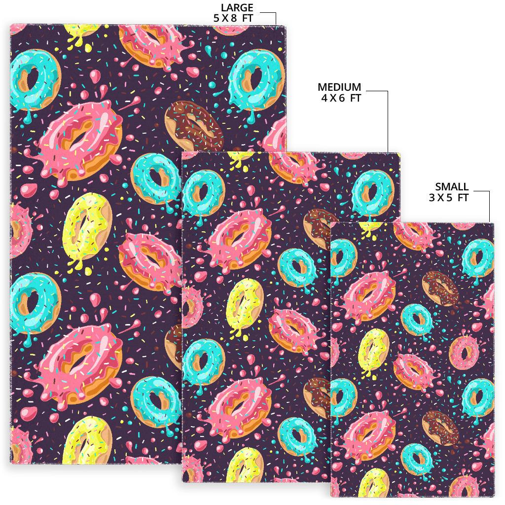 Colorful donut glaze pattern Area Rug