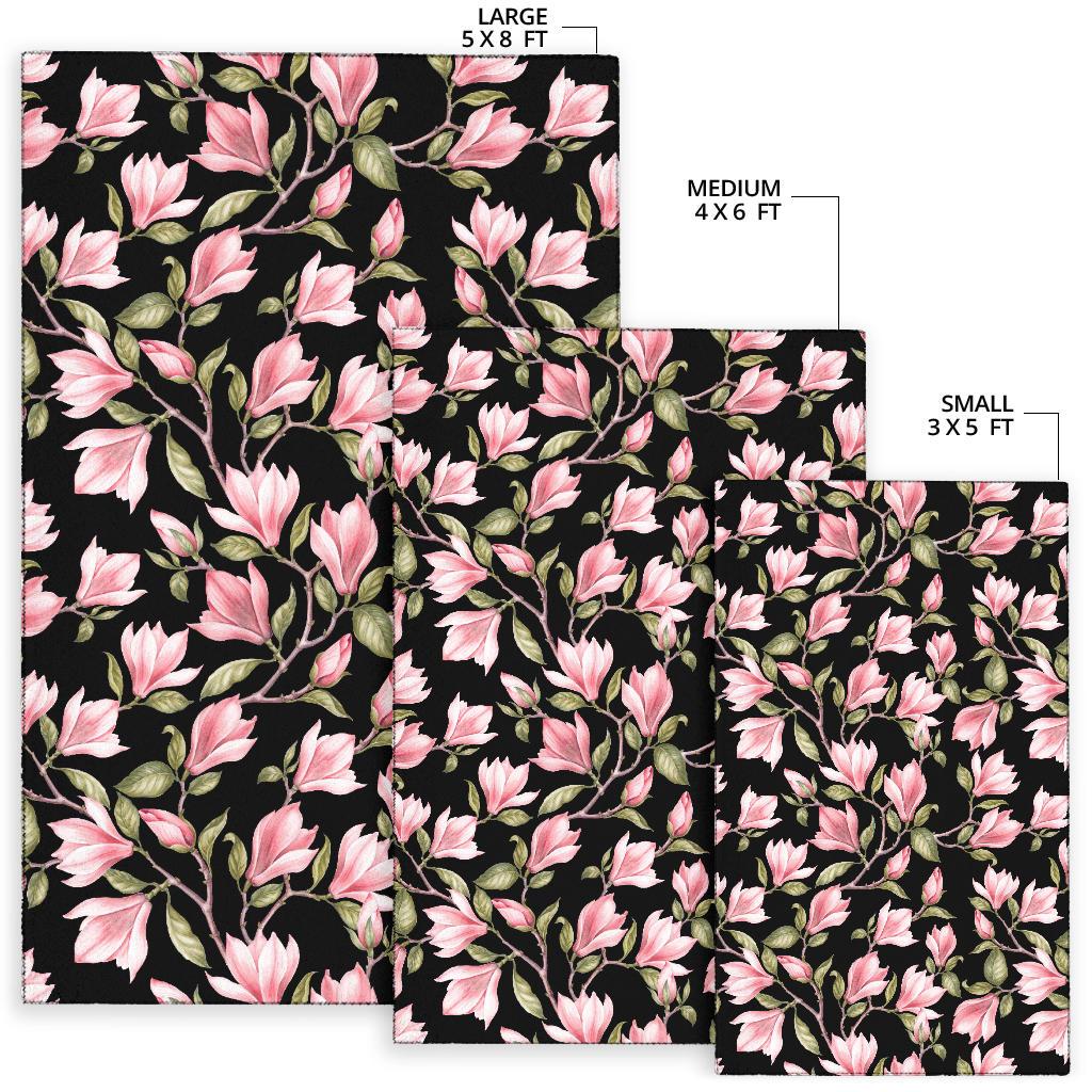 Magnolia Pattern Print Design MAG03 Area Rugs
