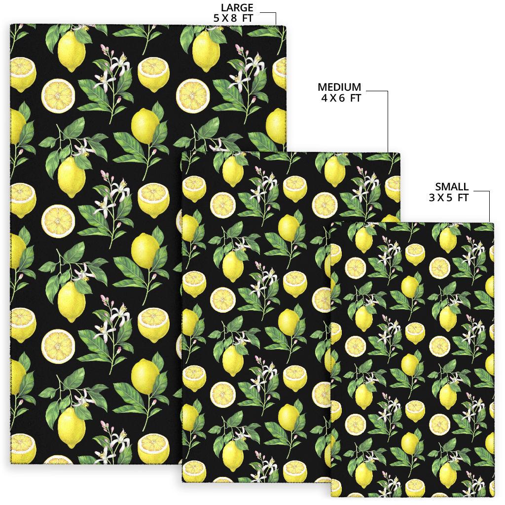 Lemon Pattern Print Design LM02 Area Rugs