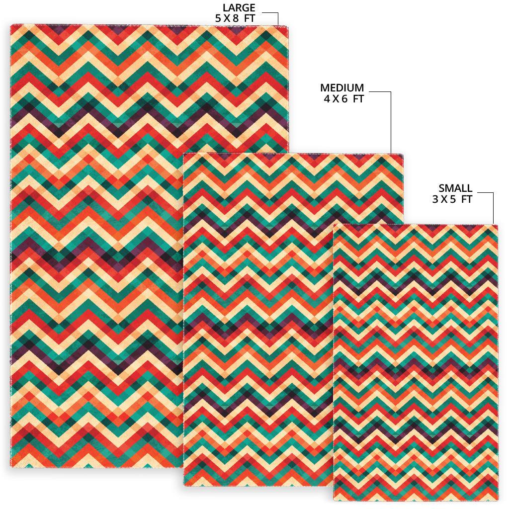 zigzag  chevron colorful pattern Area Rug